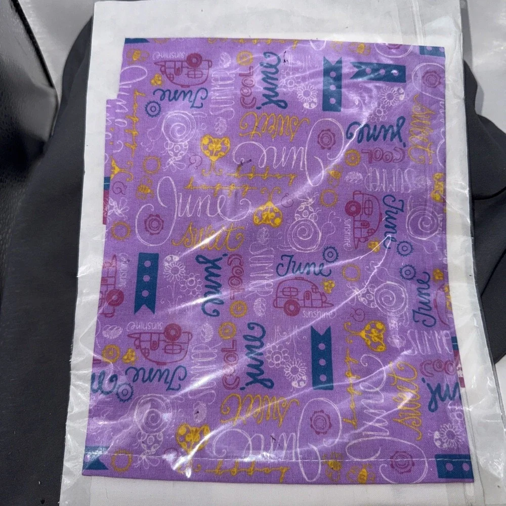 Adornit Stitch it Hand Embroidery Calendar Girl Series Tea Towel JUNE NO THREAD